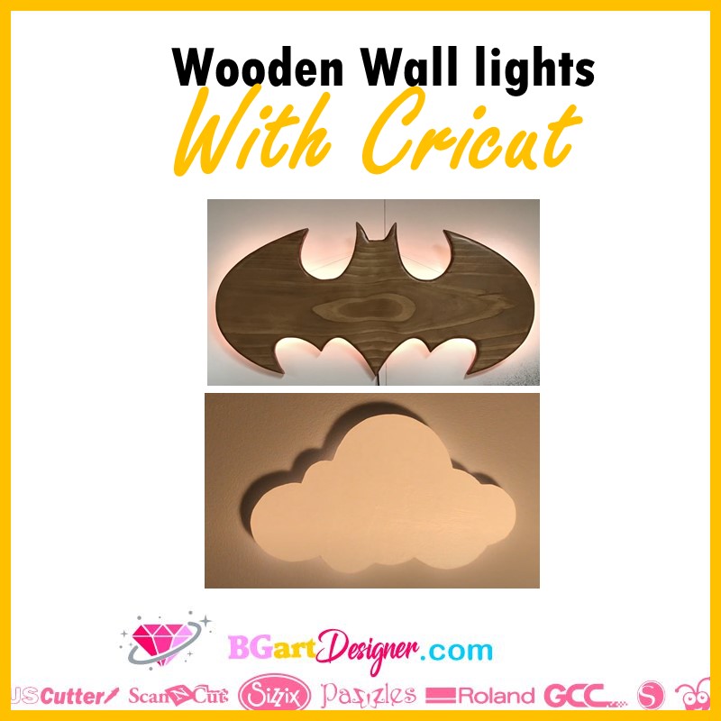 wooden wall lights with cricut