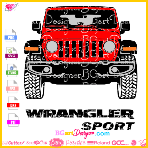 wrangler sport svg, jeep cherokee dxf silhouette, wrangler unlimited, wrangler front svg