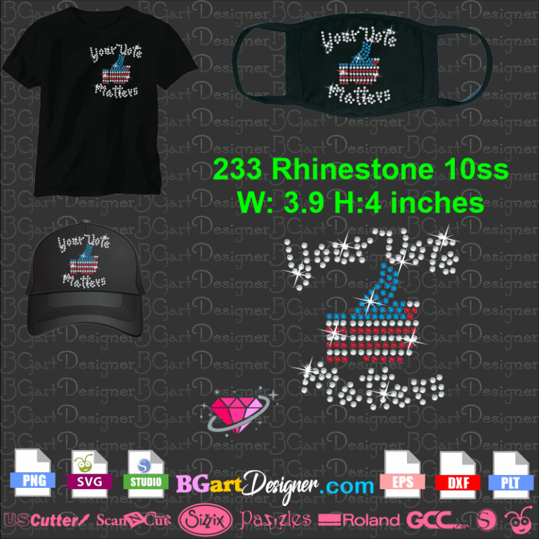 lllᐅYour Vote matters bling svg - face mask cricut silhouette svg