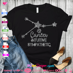 zodiac signs cancer svg cricut, CANCER Zodiac Sign Constellation vector, birthday girl cancer download